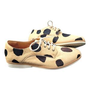 Rollie Nation Rollie Derby Pony Hair Leather Polka Dot Loafer Lace Shoe SZ 37/6